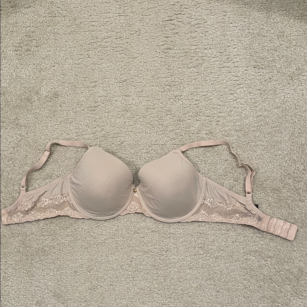 Preowned Natori Lace Underwire Bra - Tan 34E